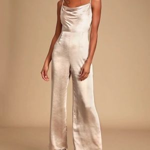 Lulus champagne jumpsuit